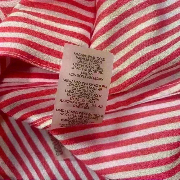 Calvin Klein Woman’s Red and White Stripes Blouse. SM/CH - Picture 10 of 10